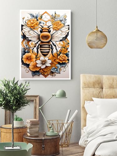 Bee Diamond Art Kits for Adults Beginners, 5D Diamond Painting for Adults - color: Bee