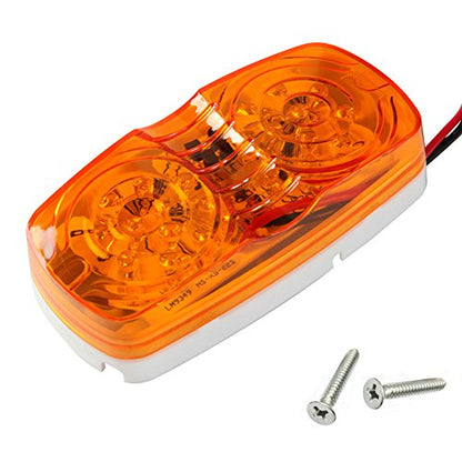 NEW SUN® Amber Trailer RV Marker Light, 10 High-intensity LED, 4x2, 2 Pcs - color: 2*Amber