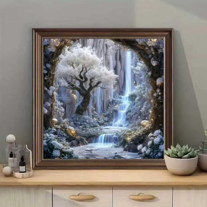 Diamond Art Kits for Adults,Waterfall Tree Diamond Painting 14 X 14 inch - color: SH187