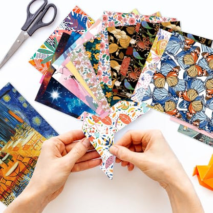 12 Different Packs Full Collection Origami Paper, 6-Inch Double Sided Color - color: 12 set