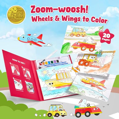 JoyCat Paint with Water Coloring Books for Toddlers (Transportation) - style: Transportation