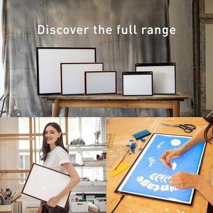 Wafer 2 Lightbox - A3 Light Pad for Tracing, Drawing, Sketching & Painting - Dimmable with Adjustable Brightness - Tracing Lightbox for Artists White/Gray - style: Wafer 2 (A3)