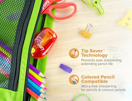 Bostitch Twist-n-Sharp Handheld Pencil Sharpener for Kids, Red - color: Red, size: Single