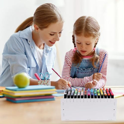 Marker Organizer,120 Slots Marker Holder Organizer with Removable Divider - size: 120 slots