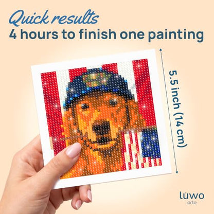 LuwoArte 9 Pack American Diamond Art Kits for Adults Beginners - color: USA