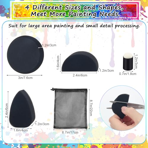 24+1 Pcs Face Paint Sponges Kit, Boyistar Art Work Body Painting Sponge