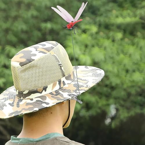 10 Pcs 5 Color Dragon Fly Clips, Visual Predator Deterrent Fake Dragonfly - color: 10 Pcs 5 Color
