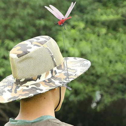 10 Pcs 5 Color Dragon Fly Clips, Visual Predator Deterrent Fake Dragonfly - color: 10 Pcs 5 Color