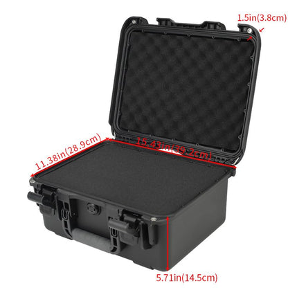 17in Heavy Duty Hard Case with DIY Customizable Foam Insert (15.4 x 11.5 x 7.2in Interior) - size: 16.9 x 14.2 x 8.1in