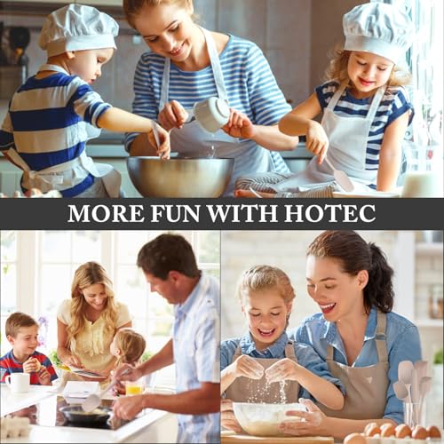 HOTEC Silicone Rubber Spatula Set, Khaki, Set of 5 - color: Khaki