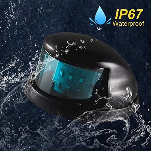 LED Boat Navigations Light Marine Red and Green Bow Light (Black) - color: Black