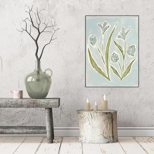 2 Pack Cute Flower Paint by Numbers Kit for Adults Beginner (Without Frame) - color: YH05014
