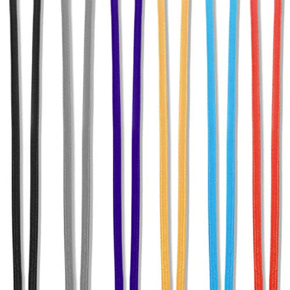 YOUOWO 6Pack 6Colours Adjustable Neck Lanyards,Circular,Multicolor - color: Black, Gray, Purple, Red, Blue, Yellow