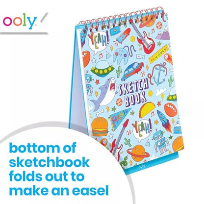 Ooly Sketch and Show Standing Sketchbook, 45 Pages – Awesome Doodles - color: Awesome Doodles