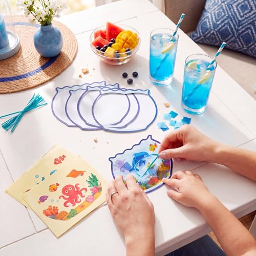 Eersida 32 Pcs Summer Suncatcher Craft Kit DIY Stained Glass - style: Summer