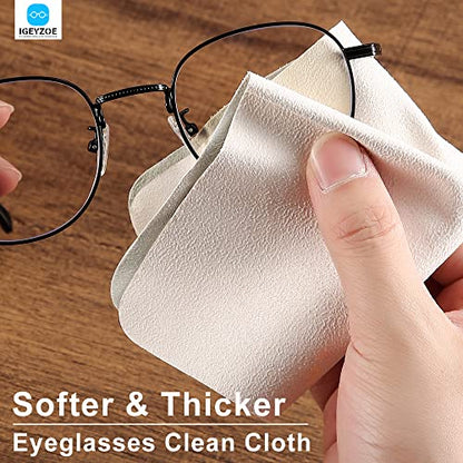 100 PCS Glasses Clean Cloth Suede, Lens Clean Cloth for Lenses, Glasses, Screens, Cameras, iPad, iPhone, Eyeglasses (6"x7", 100PCS/Grey) - color: 100pcs/Grey