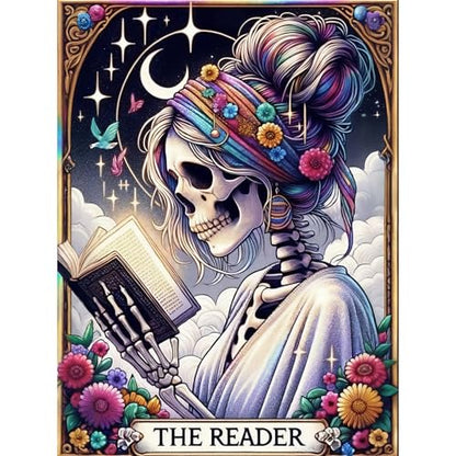 GEEHEIY Diamond Art Kits for Adults, 5D Skull Reader Diamond Painting Kit - color: TRTDNFDP1P02