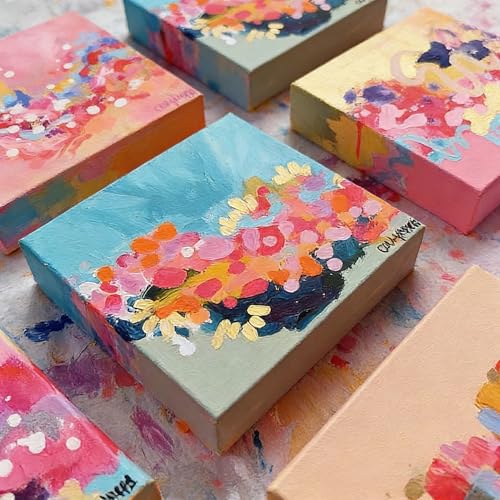 AUREUO 12x12 Inch Gallery Wrapped Canvas 1.5 Inch Depth 4 Pack - size: 12"x12" Gallery