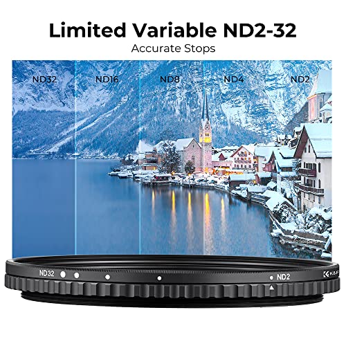 K&F CONCEPT 37mm Variable ND Filter ND2-ND32 (1-5 Stops) No X Cross - size: 37mm