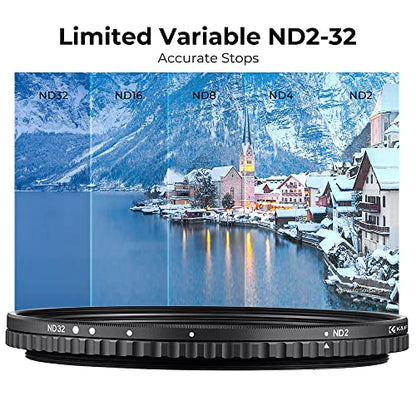 K&F CONCEPT 37mm Variable ND Filter ND2-ND32 (1-5 Stops) No X Cross - size: 37mm