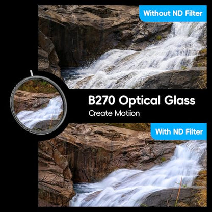 Artman 55mm Side Lever Variable ND Lens Filter ND2-400 (1-9 Stops) - size: 55 MM