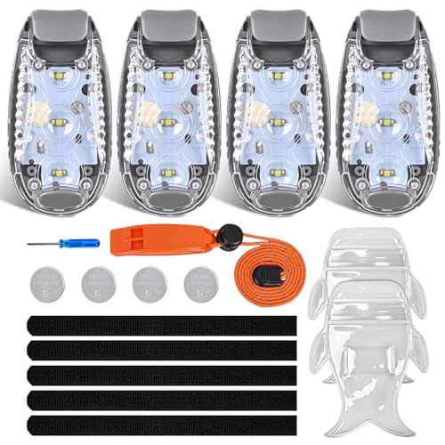 Nilight LED Safety Light 4PCS White Marine Navigation Bike Tail Lights - color: 3LED Safety Light-White