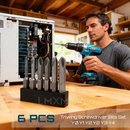 Triwing Screwdriver Bits Set 6pcs Y0 Y1 Y2 Y2 Y3 Y4 Y Tip Screwdriver Bits Magnetic Screwdriver Bits(50mm) - color: Y Head