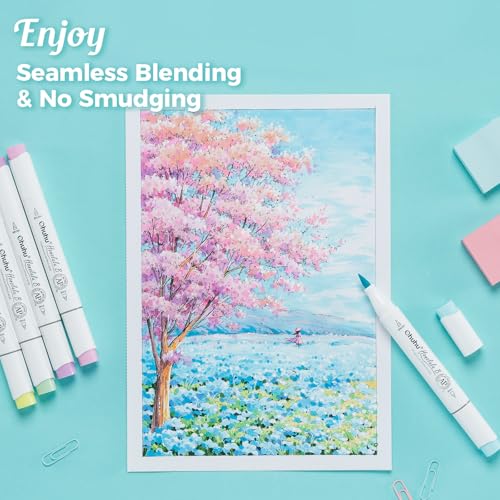 Ohuhu 9"x12" Double-Sided Bleedproof Marker Pad Art Sketchbook 50 Sheets - size: 9" x 12"