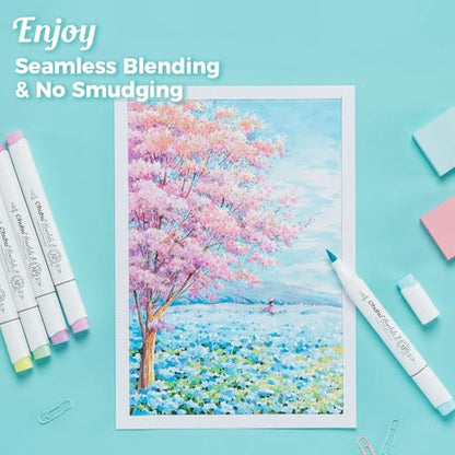 Ohuhu 5.5"x8.5" Double-Sided Bleedproof Marker Pad Art Sketchbook 50 Sheets - size: 5.5" x 8.5"