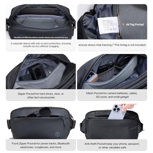 ULANZI 10L Camera Sling Bag, Water-Resistant Camera Case with Tripod Holder - size: 10L
