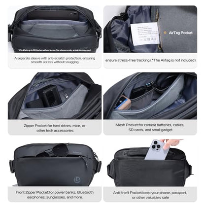 ULANZI 10L Camera Sling Bag, Water-Resistant Camera Case with Tripod Holder - size: 10L