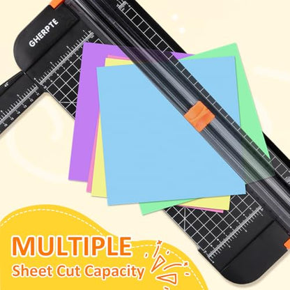 2 Set A4 Paper Cutter 12 Inch Titanium Paper Trimmer Scrapbooking Tool - color: Black+white(2 Set)