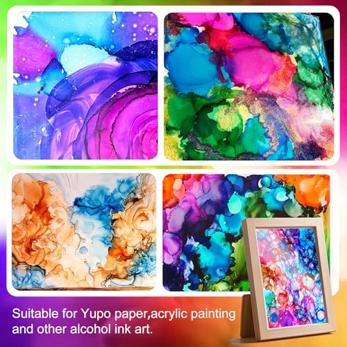 Alcohol Ink Set - 24 Vibrant Colors for Resin Art, Petri Dish Making