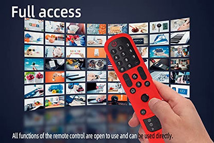 Hi Color Silicone Cover for MR24GA/MR21GA/MR22GN/MR23GA Protective Case Compatible with LG Magic TV C2 C3 G3 OLED Remote Control Slicone Sleeve with Lanyard(Red) - color: Red