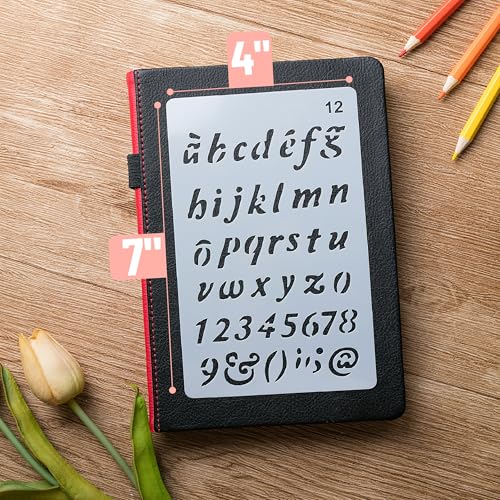 Mr. Pen- Letter Stencils, 4x7 Inch, 12 Pack - style: Letter Stencils