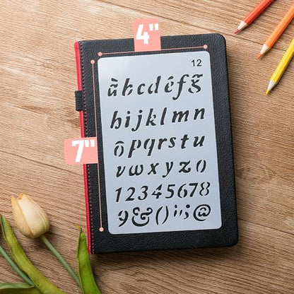 Mr. Pen- Letter Stencils, 4x7 Inch, 12 Pack - style: Letter Stencils
