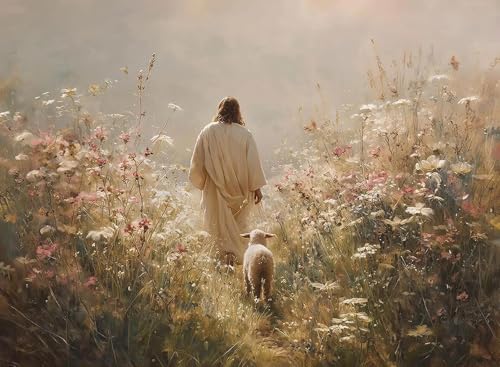 Jesus Paint by Numbers Kit for Adults Framed Canvas 12X16 in, Frameworkless - color: YH02807