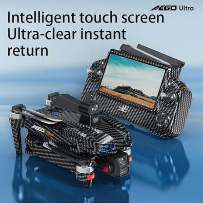 AE60 Ultra Drone with Camera for Adults, 3 Batteries,Carbon Fiber,