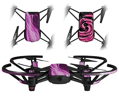 Skin Decal Wrap 2 Pack Compatible with DJI Ryze Tello Mystic Vortex Hot Pink Drone NOT Included