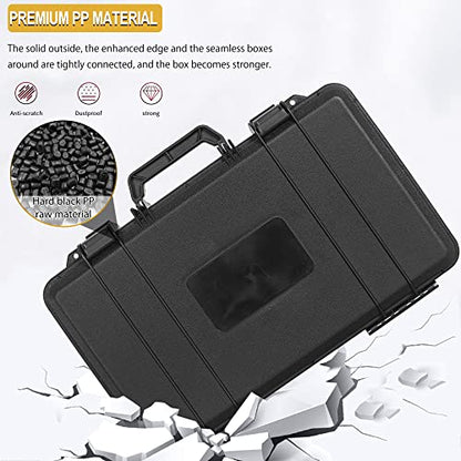 TORIBIO Hard Carrying Case with Foam Shockproof Storage 17"x10.3"x5.5" - size: 17" x 10.3" x 5.5"