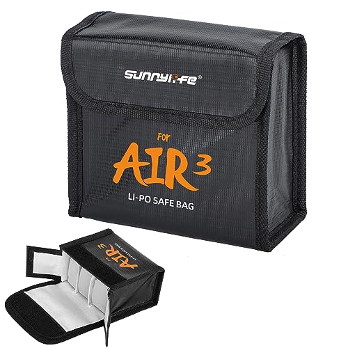 Lipo Battery Storage Case for DJI Air 3s Battery (for 3 batteries) - size: Large (for 3pcs batteries)