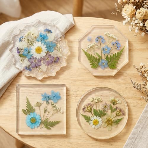 KISREL Epoxy Resin Kit for Beginners, 12OZ Resin Kit with Silicone Molds - size: 12oz kit