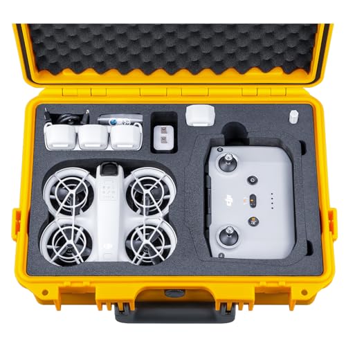 Lykus Titan N110 Waterproof Hard Case for DJI Neo 1 and DJI RC2/RC-N3 - color: Yellow