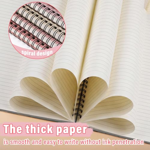 Fuutreo 6 Pack Spiral Notebook 10.5x7.45 Notebook,Soft Color,Pastel - color: Soft Color