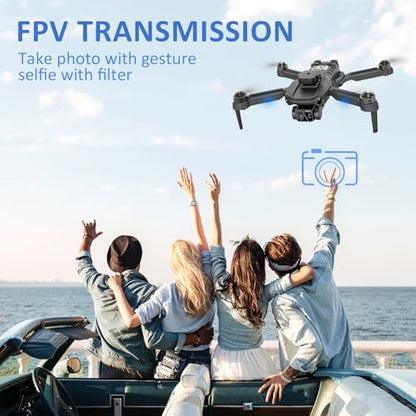 BC6C Baichun Drone with Camera 1080P,5GHz WIFI FPV,Brushless Motors for Adluts Beginners, Black/green