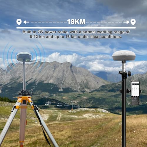 SMA20 Pro RTK Base Station GNSS Receiver GPS Land Survey Equipment, Connect with Drones/UAVs, Free Field Surveying Software for Permanent Use,1408 Channels, NOAA/PPK, for GIS and Precision Agriculture - style: SMA20 Pro Base(410~470MHz)