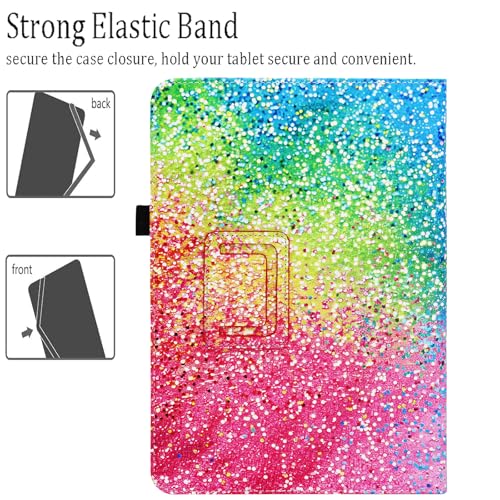 Universal 10 10.1 11 Inch Android Tablet Case Cover with Hand Strap - color: Colorful Sand