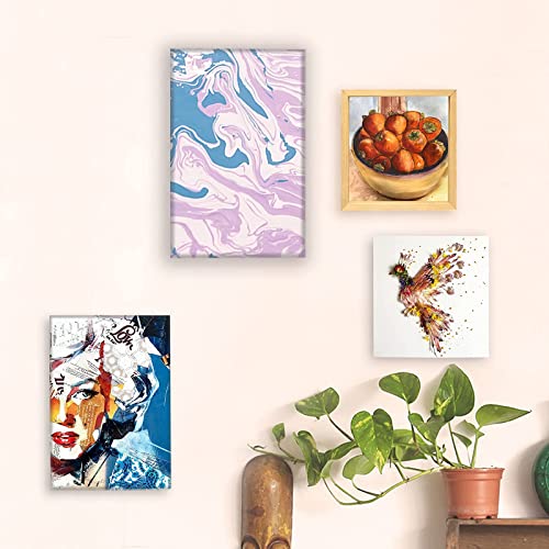 Cupohus 8'' x 8'' 5 Packs Unfinished Wood Canvas Panels for Painting - size: 8" x 8"