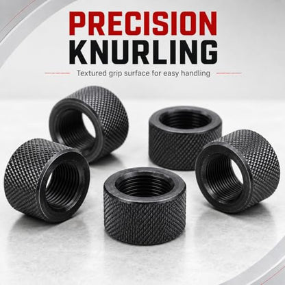 6-Pack 5/8x24 Thread Protector Steel for 308 LR308, 078-000-569 - color: Black Thread Protector (5/8x24)