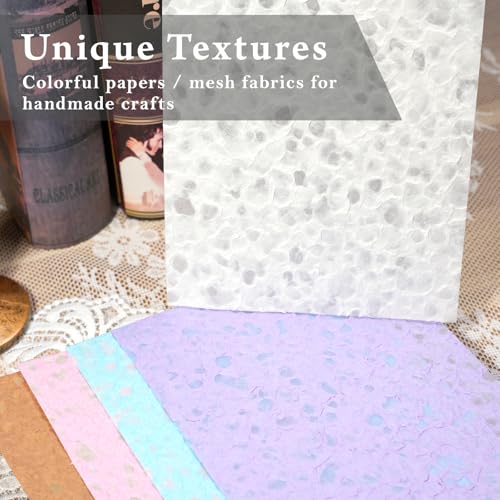 Colorful Textured Art Fabric(embossed paper, Close to A5 size) - color: embossed paper